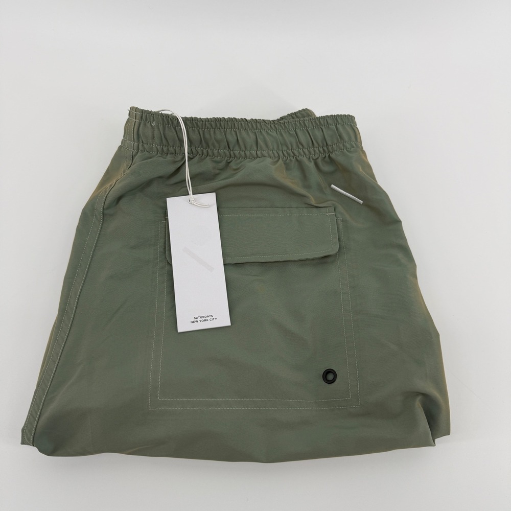 Saturdays NYC Talley Iridescent Swim Shorts Agave Green Mens Size M M22222SM03